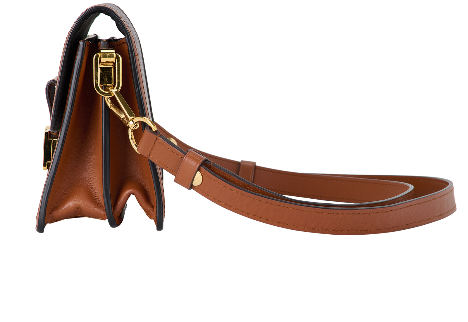 Mini Dauphine, &pound;1,200, Handbags, Brown/White, Leather, Bottom view